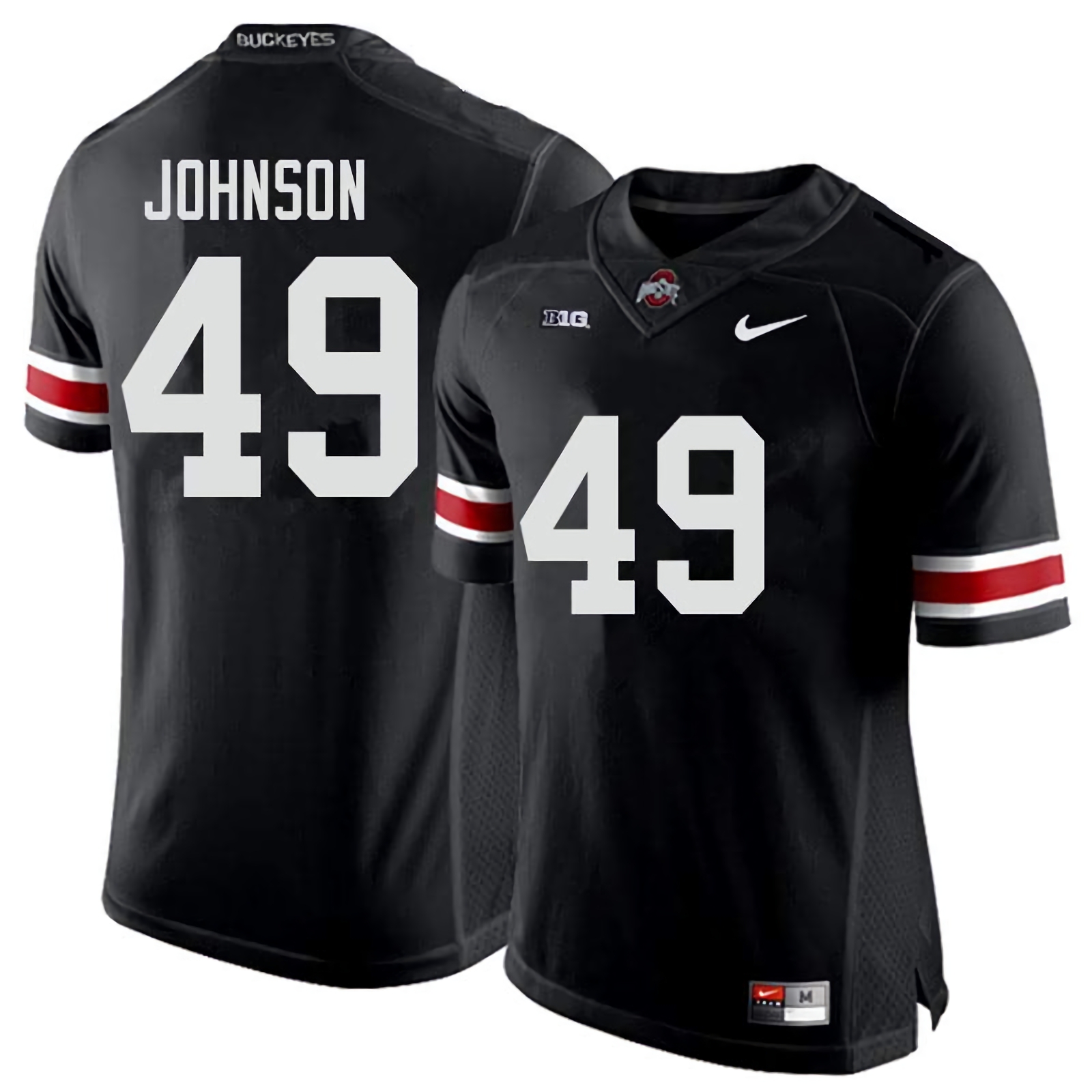 Xavier Johnson Ohio State Buckeyes Men's NCAA #49 Nike Black College Stitched Football Jersey KKT2356GB